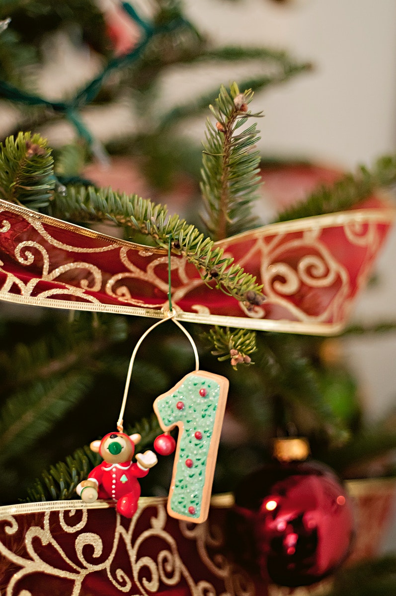 Christmas ornament on a christmas tree
